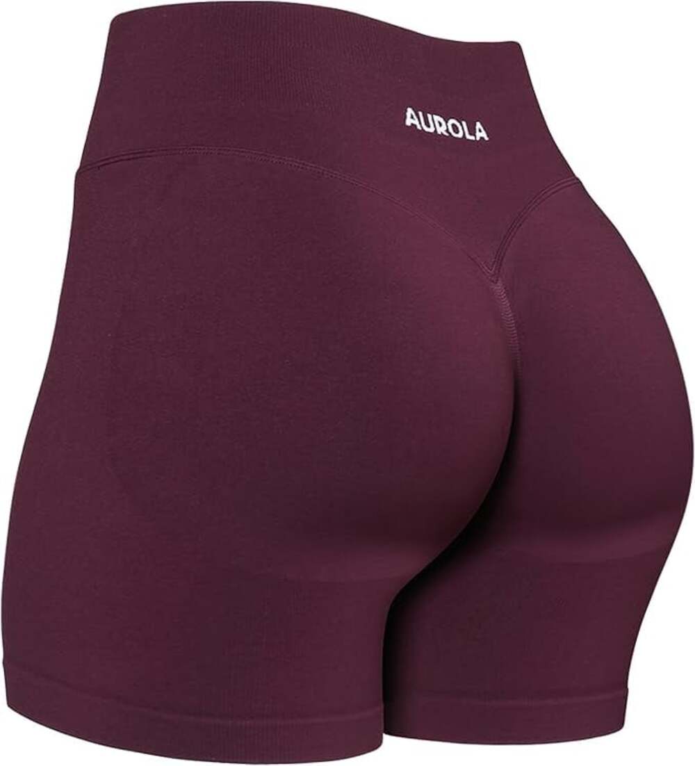 Aurola Power Pro Seamless Mid Rise Athletic Shorts scrunch gym workout yoga XS